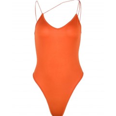 Solid Spaghetti Strap Fitted Bodysuit