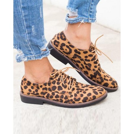 Leopard Print Lace-Up Sneaker