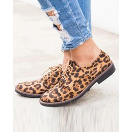 Leopard Print Lace-Up Sneaker