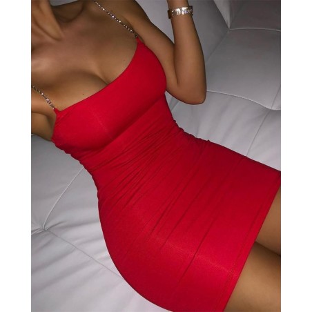 Chain Strap Bodycon Mini Dress