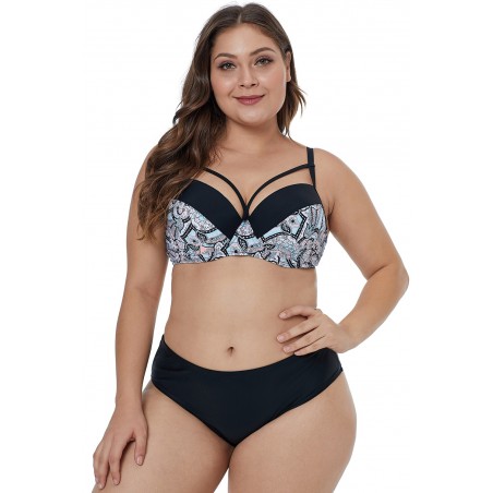 Floral Paisley Print Plus Size Swimwear