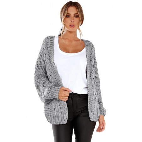 Chunky Wide Long Sleeve Knit Cardigan