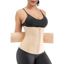 Nude Zipper Front Lose Weight Tummy Compression Belt Waist Trainer