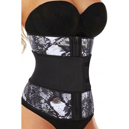 Gray Neoprene Snake Waist Cincher