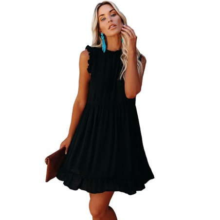 Pocketed Ruffle Babydoll Dress