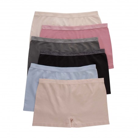 Hanes Women's Comfort Flex Fit Seamless Boyshort Underwear, 6-Pack