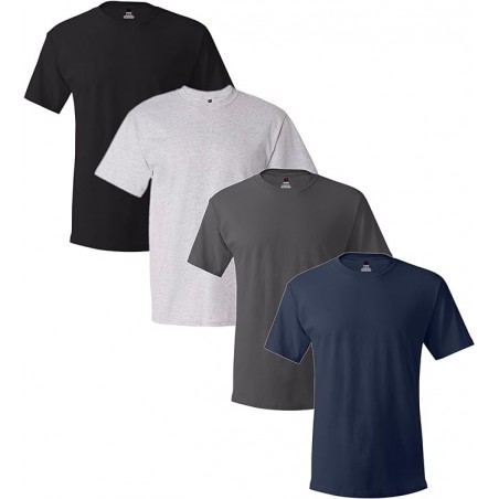 Hanes Men's ComfortSoft T-Shirt (Pack Of 4) (Assorted, Large)