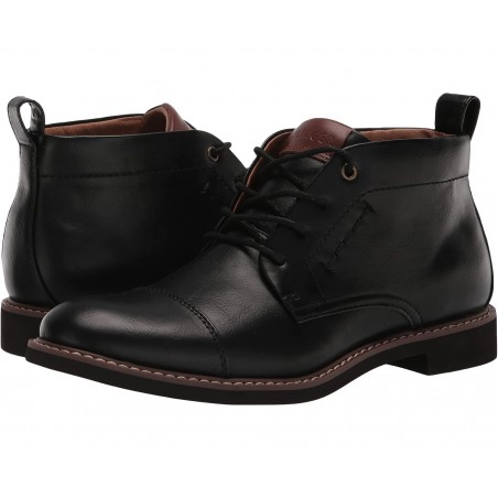 Men's Gibby Faux-Leather Cap-Toe Chukka Boots