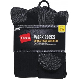 Hanes Men's Work Socks, 6-Pack