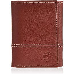 Timberland Men's Genuine Leather RFID Blocking Trifold Wallet