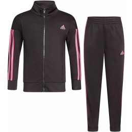 adidas Girls Zip Front Classic Tricot  Joggers Set